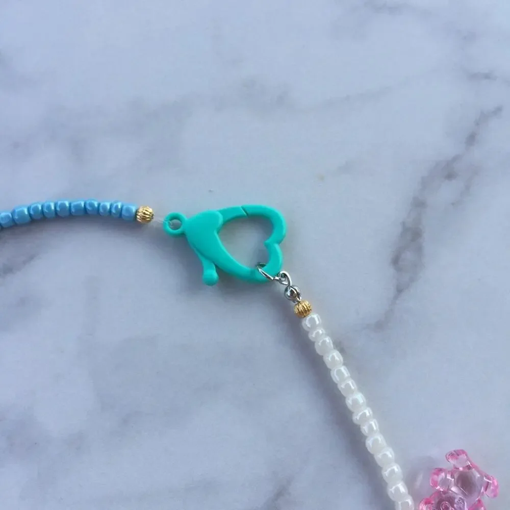 Handmade Kandi Gummy Bear Beaded Necklace - Picture 7 of 11